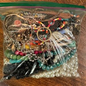 MYSTERY Jewelry Bag 1.5lbs Ring, Necklace, Earring Bracelet Variety 💍💎